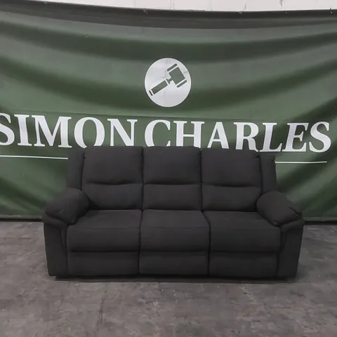 QUALITY DESIGNER ALBION FABRIC 3 SEATER MANUAL RECLINER SOFA