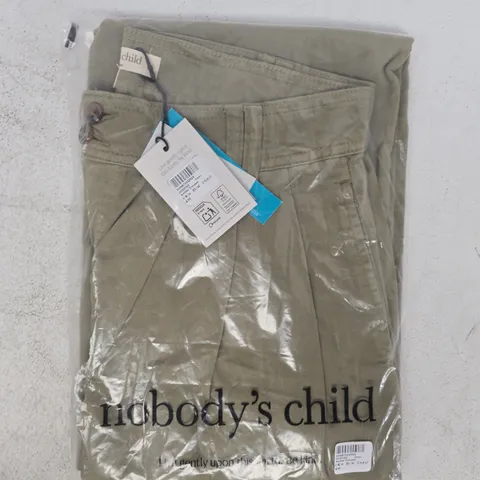 BAGGED NOBODY'S CHILD ARCHIE TROUSERS IN GREEN SIZE UK 14