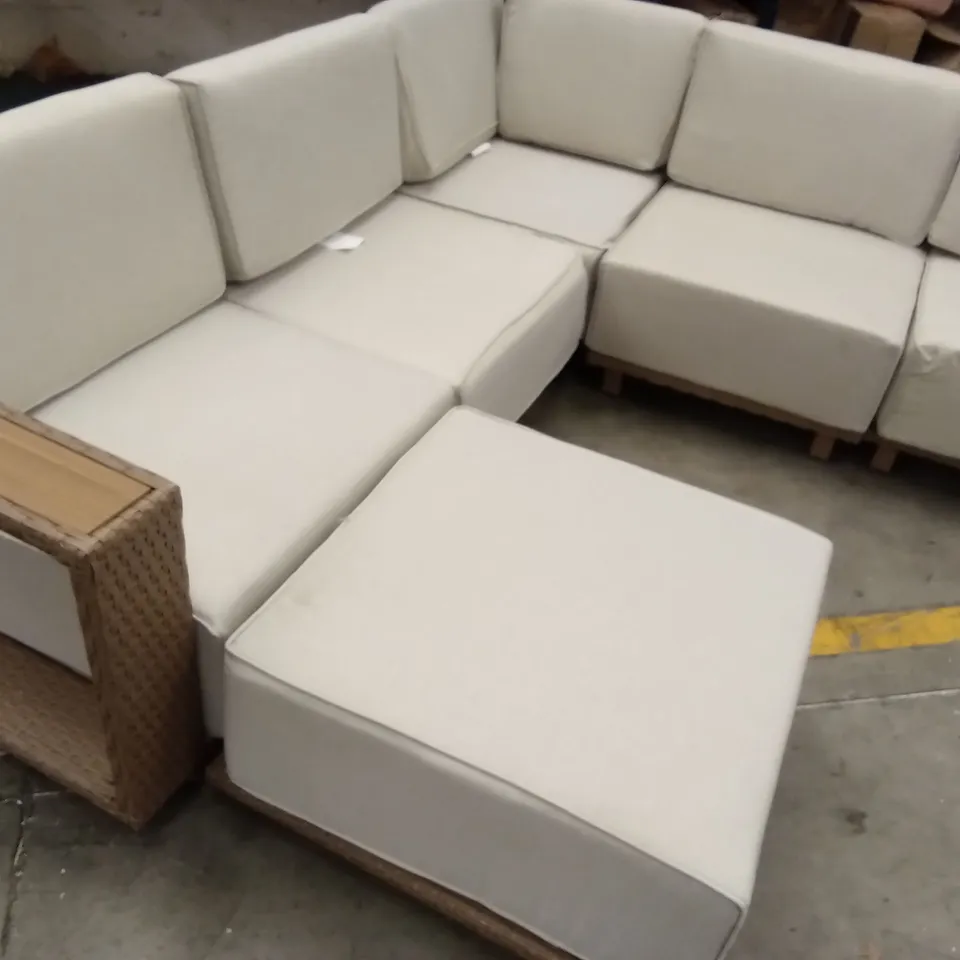 17 STORIES PATIO SECTIONAL OUTDOOR SOFA SET WITH CUSHIONS