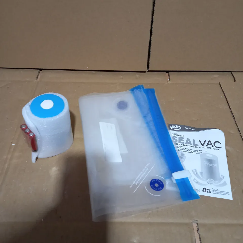ALWAYS FRESH SEAL VAC HANDHELD VACUUM SEALER WITH REUSABLE BAGS