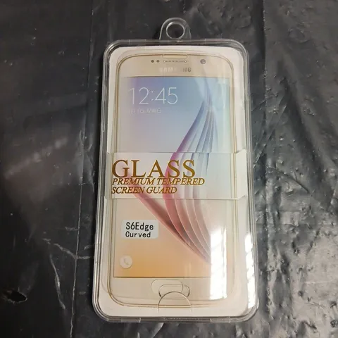 BOX OF APPROX 100 S6 EDGE CURVED GLASS TEMPERED SCREEN GUARDS IN CLEAR