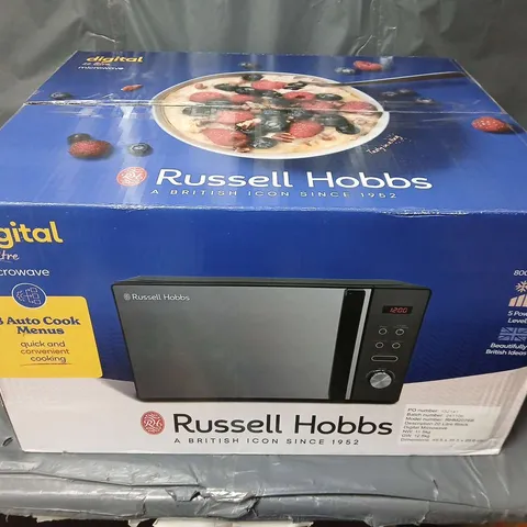 RUSSELL HOBBS RHM2076B 800W BLACK MICROWAVE