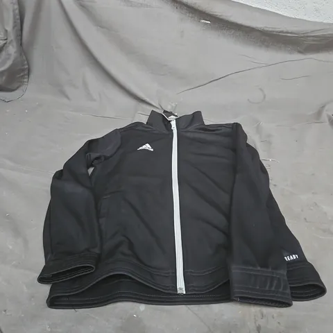 ADIDAS BLACK ZIP UP TOP UK  AGE 11-12 WITH TAGS