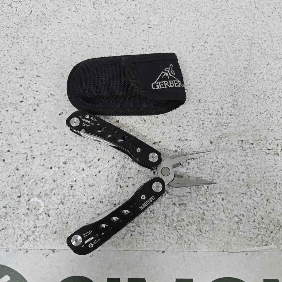 GERBER FOLDING MULTI-TOOL WITH BLACK NYLON SHEATH