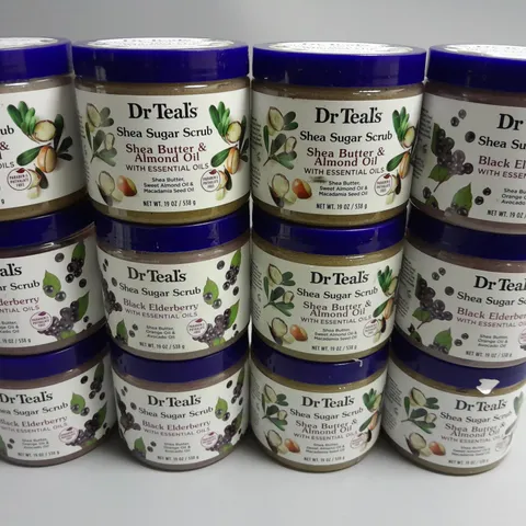 LOT OF 14 538G DR TEALS SHEA SUGAR SCRUB SHEA BUTTER