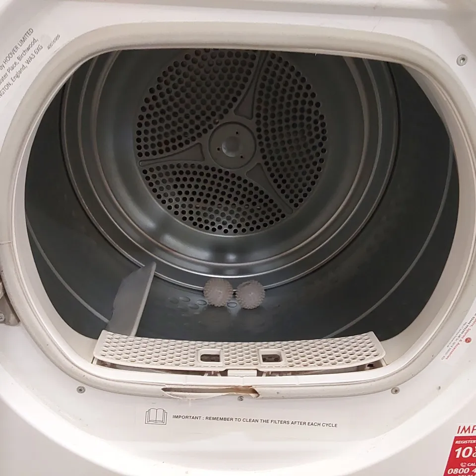 HOOVER HLEV8LG 8KG VENTED TUMBLE DRYER, WHITE, LED DISPLAY [ENERGY CLASS C]