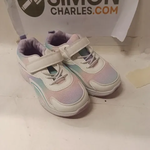 KIDS' SNEAKERS – PASTEL RAINBOW COLOURWAY, VELCRO STRAP SIZE 11