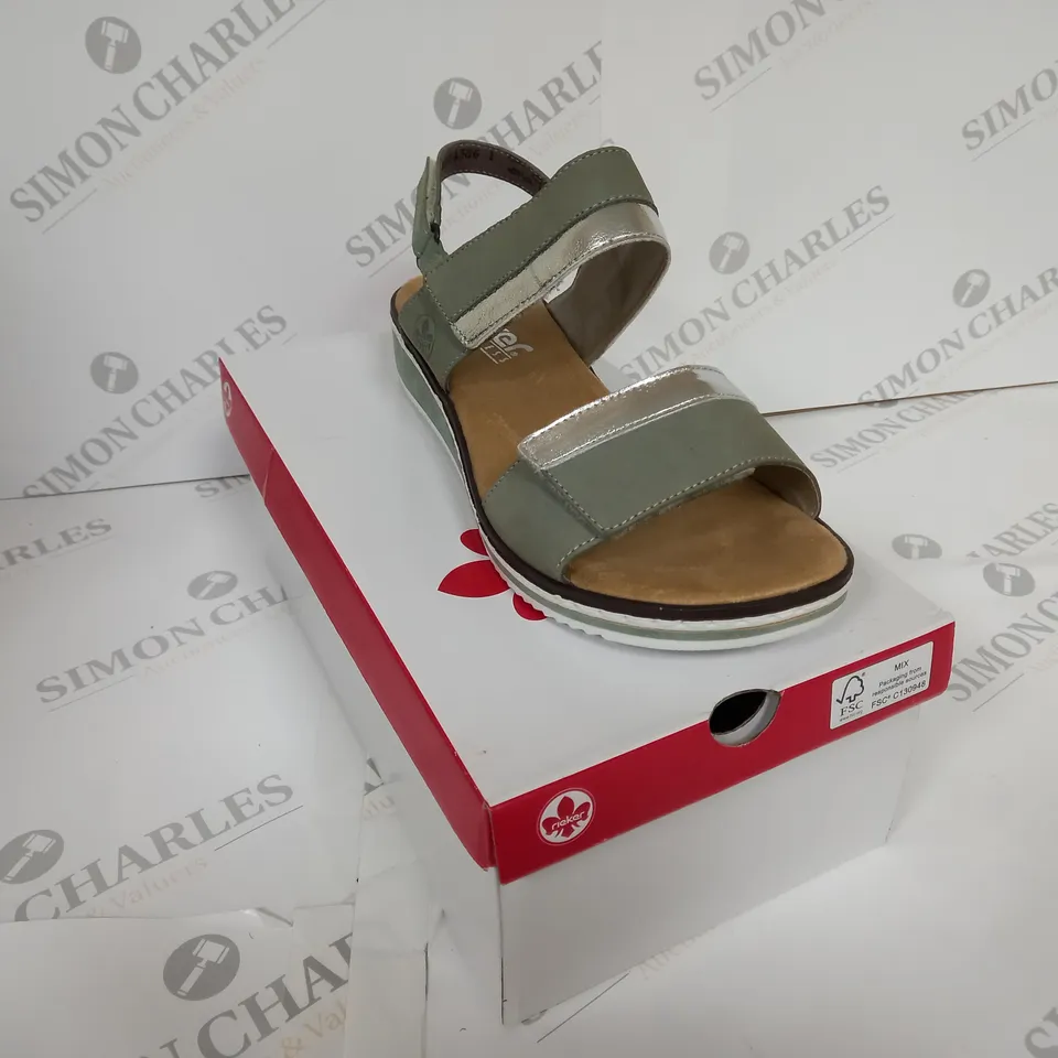 BOXED RIEKER ANTISTRESS PLATFORM SANDALS - UK 7