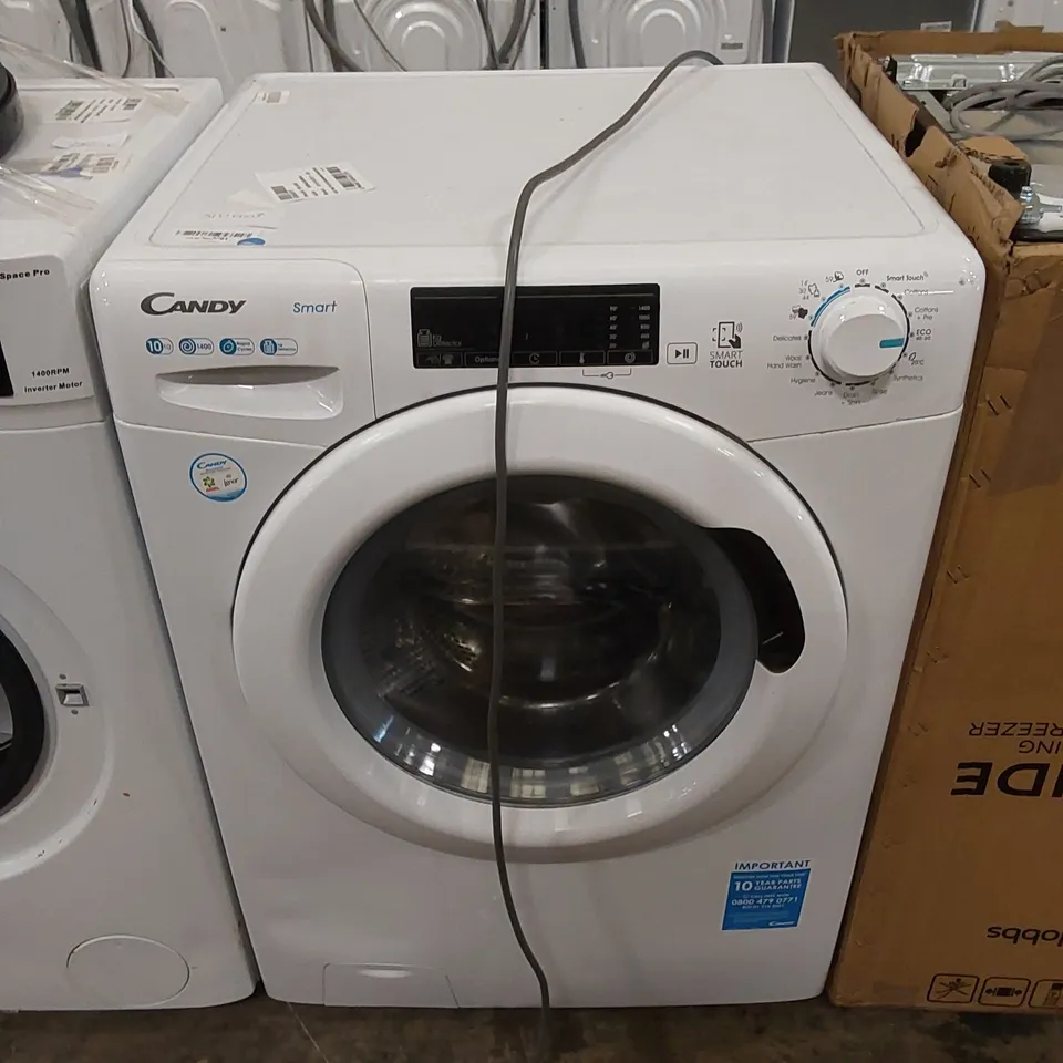 CANDY SMART PRO FREESTANDING 10KG 1400RPM WASHING MACHINE IN WHITE, MODEL: CS1410TE/1-80