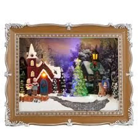 SANTA EXPRESS MOVING CHRISTMAS SCENE IN PHOTO FRAME