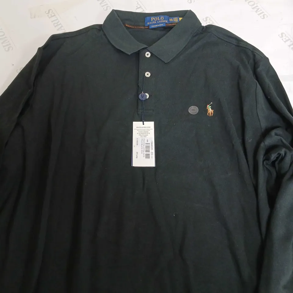 POLO RALPH LAUREN CUSTOM SLIM FIT IN BLACK - XXL