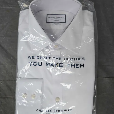 CHARLES TYRWHITT EXTRA SLIM FIT SHIRT IN WHITE SIZE 16/36"