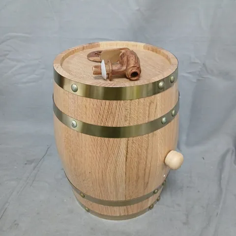 BOXED UNBRANDED WOODEN BARREL DISPENSER