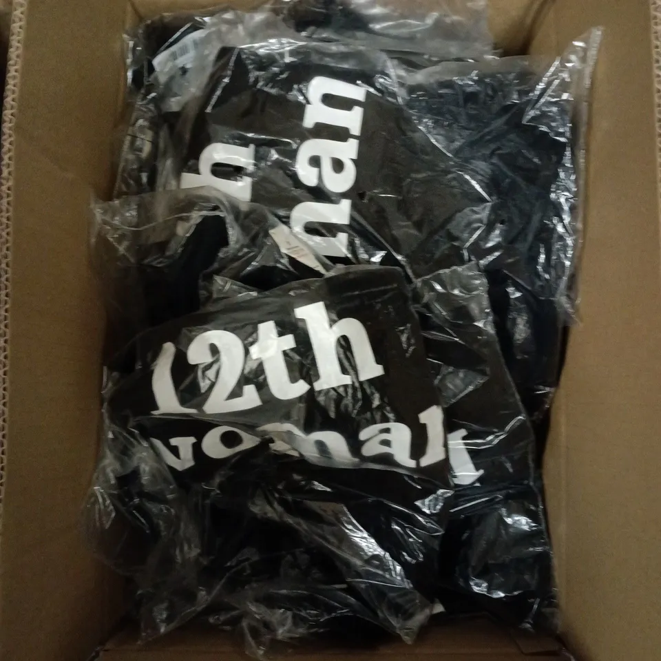 BOX OF APPROXIMATELY 40 "I AM THE 12TH WOMAN" SHIRTS