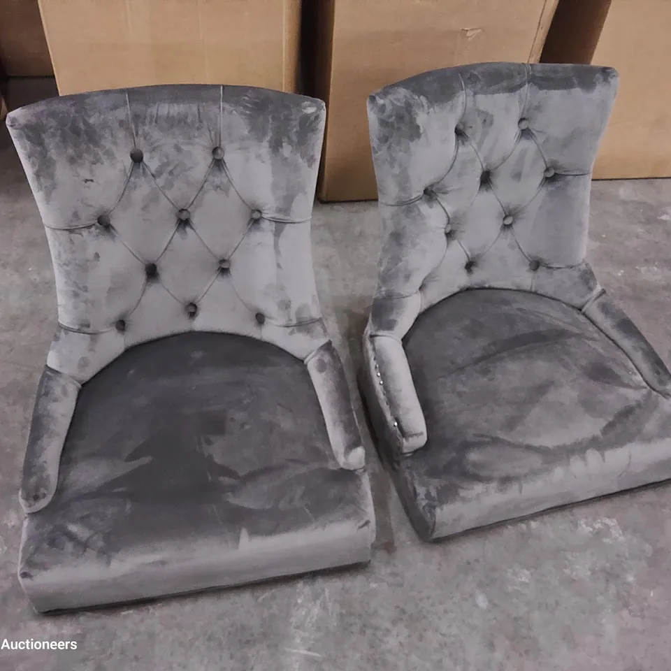 BOXED PAIR OF DESIGNER DINING CHAIRS