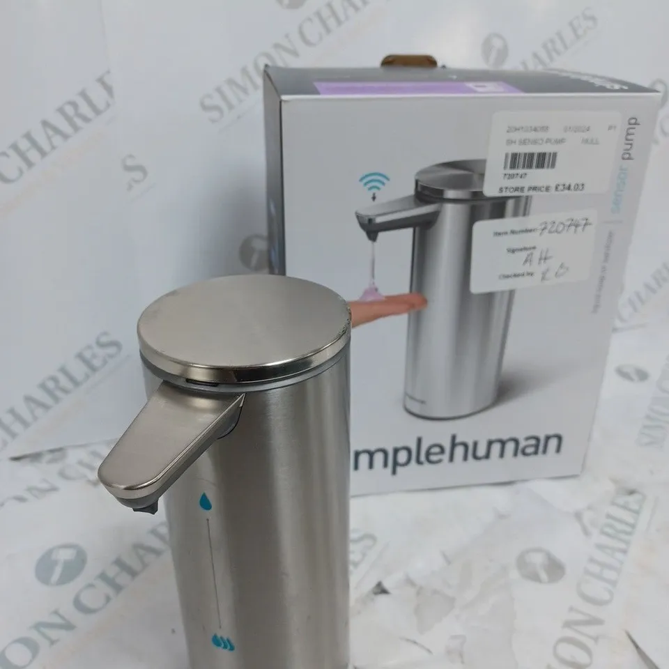 SIMPLE HUMAN LIQUID SOAP OR SANITIZER SENSOR PUMP/DISPENSER