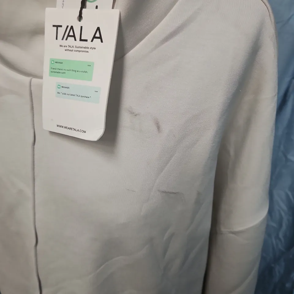 TALA FUNNEL NECK SWEATSHIRT IN ECRU - XL