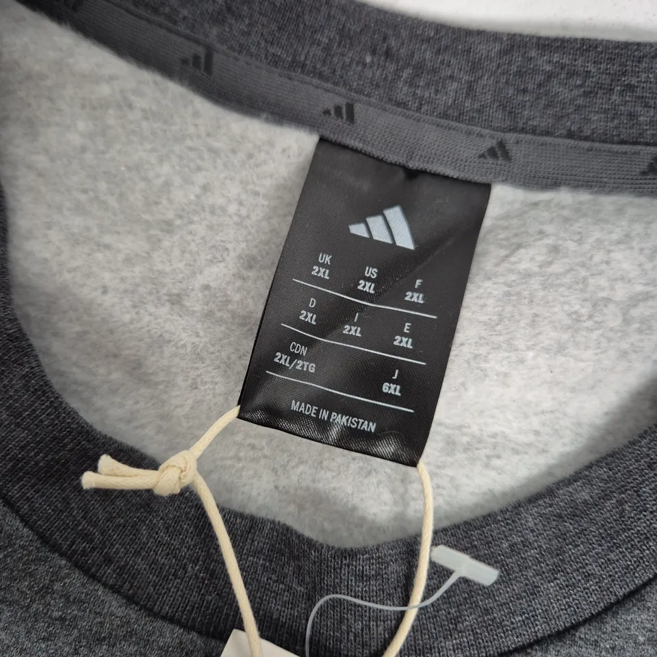 ADIDAS SWEATSHIRT – GREY, UK 2XL (US 2XL) – WITH TAG
