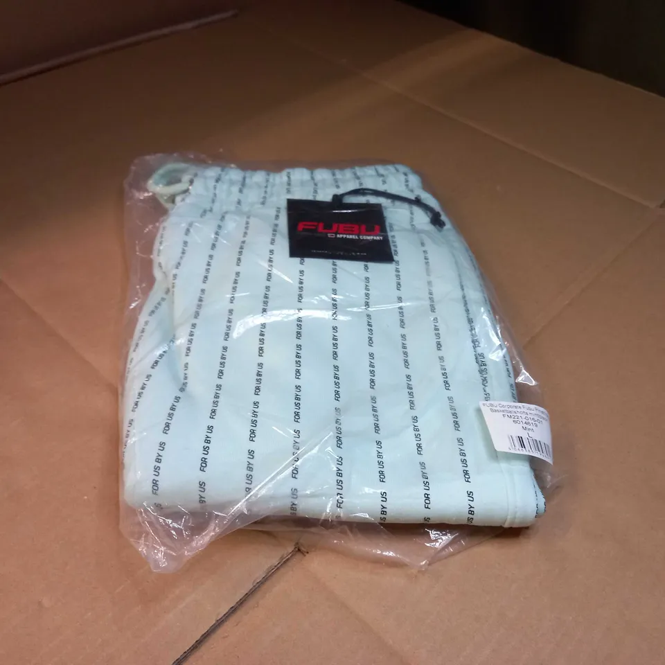 PACKAGED FUBU MINT PINSTRIPE BASKETBALL SHORTS - LARGE