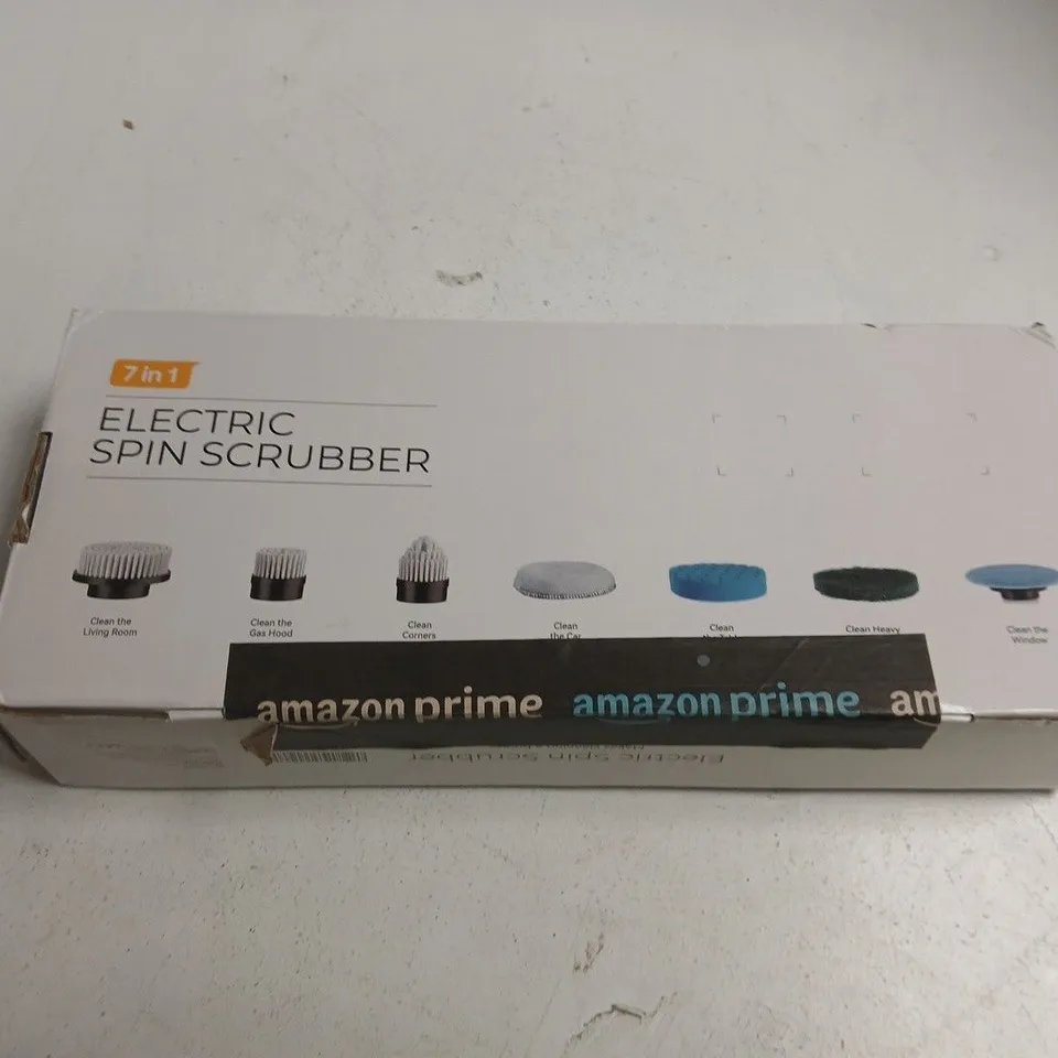 7-IN-1 ELECTRIC SPIN SCRUBBER – BOXED