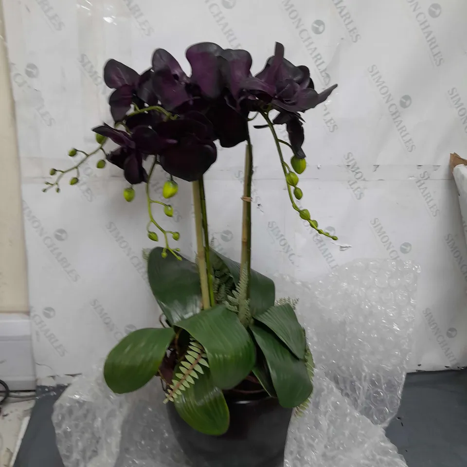 CAGE OF APPROXIMATELY 10 ASSORTED ITEMS TO INCLUDE - DREW DROP LED TREE LIGHT, PEONY POTTED PHALANEOPSIS ORCHID, AND COZEE HOME FAUX FUR AND VELVETSOFT HEATED THROW ETC.