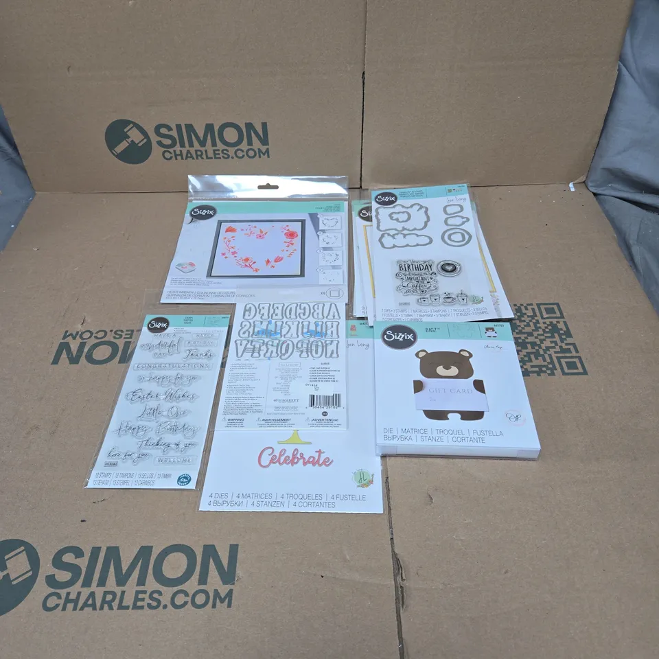9 X SIZZIX ASSORTED CRAFT RELATED PRODUCTS