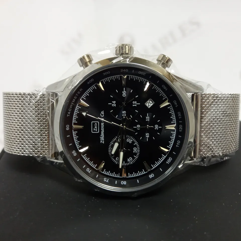 ZIHLMANN & CO CHRONOGRAPH STYLE MESH STRAP WATCH RRP £520