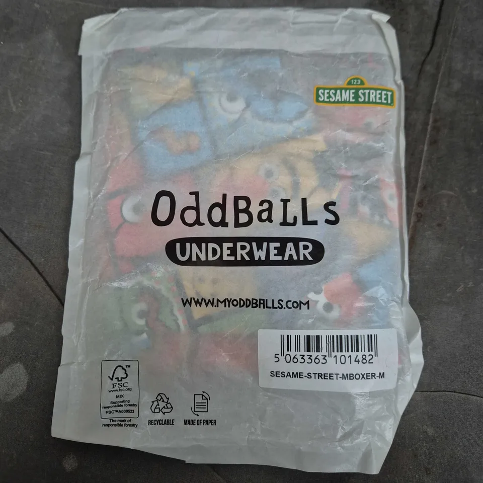 BAGGED ODDBALLS SESAME STREET MBOXERS - MEDIUM