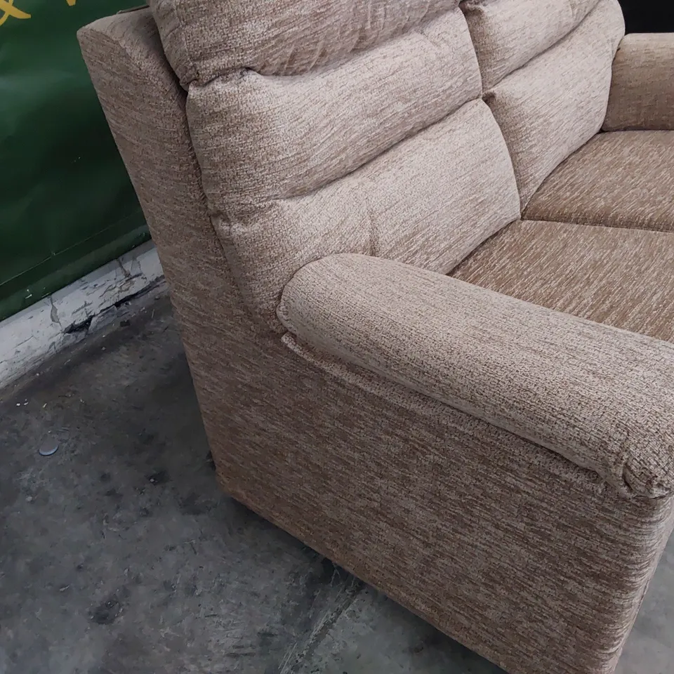 QUALITY BRITISH DESIGNER G PLAN MALVERN TWO SEATER SOFA BOUCLE COCOA FABRIC 