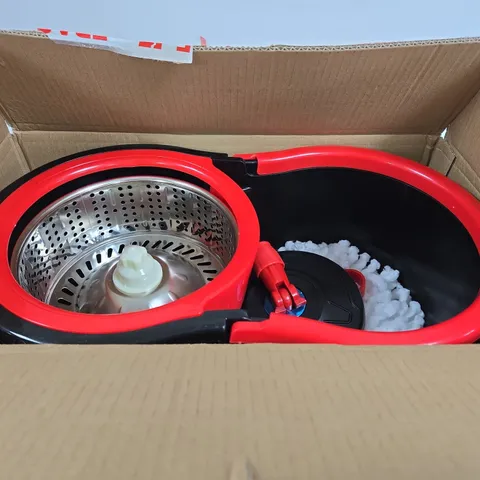 SPIN MOP BUCKET WITH WRINGER β RED/BLACK, BOXED