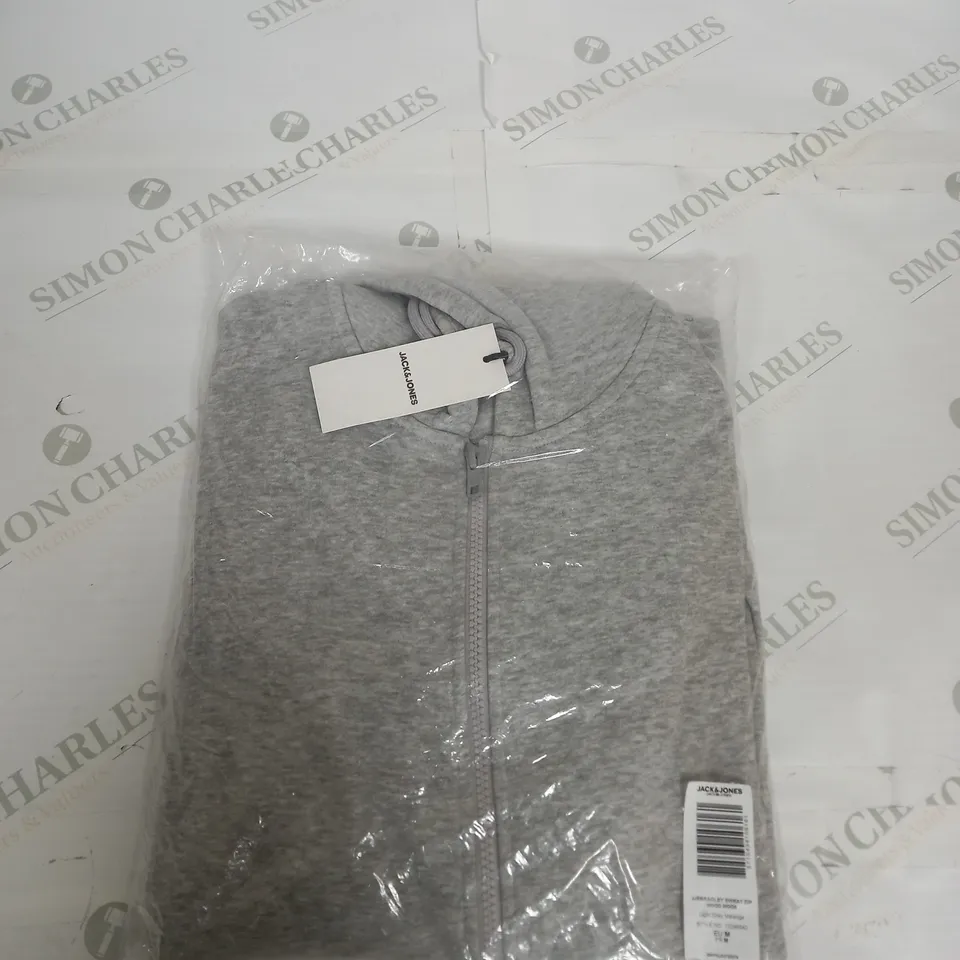 BAGGED JACK AND JONES SWEAT ZIPPED HOODIE SIZE M