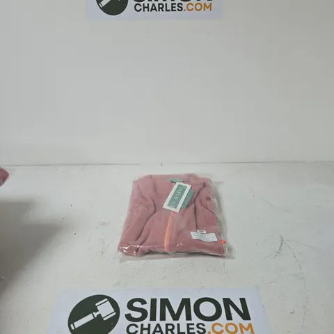 LA MAREY CORAL RED FLEECE JACKET - SIZE XL
