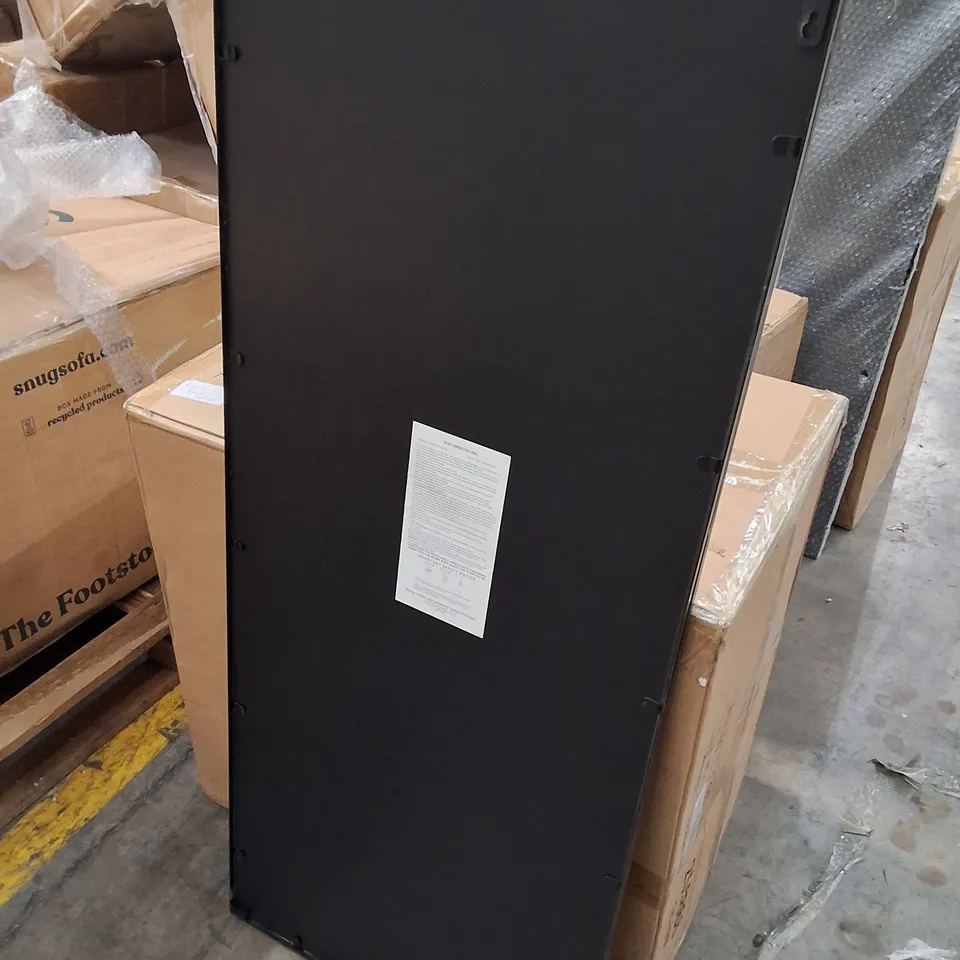 UNBOXED SCOVA METAL FRAMED WALL MIRROR IN BLACK