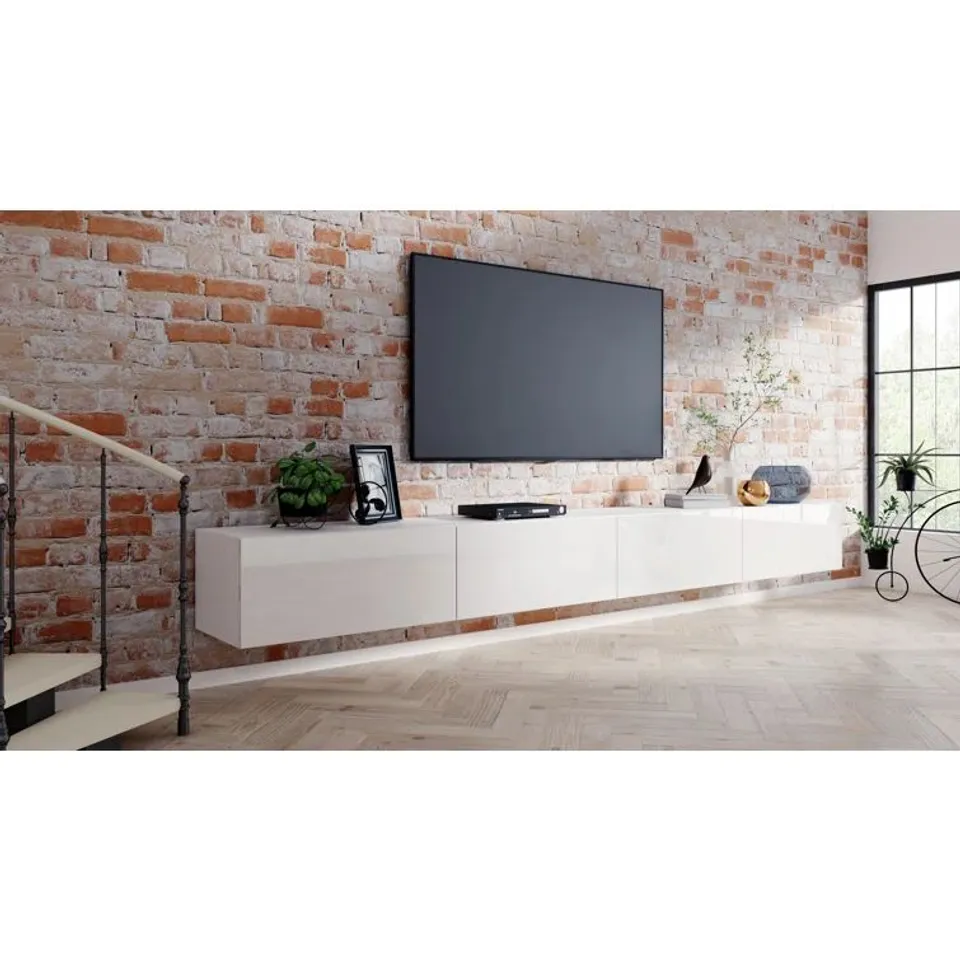 BOXED TV STAND FOR TVS UP TO 78" WHITE (2 BOXES) 