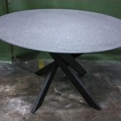 DESIGNER GREY/BLUE ROUND DINING TABLE