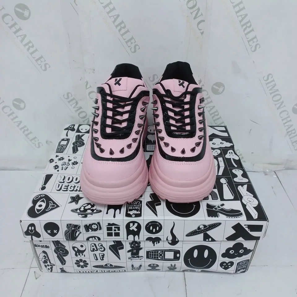 KOI FOOTWEAR LADIES PINK YANDOLL EXILE TRAINERS SIZE 3
