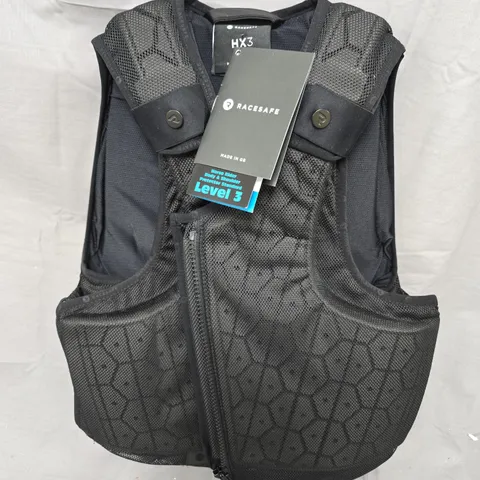 RACESAFE HX3 BLACK EQUESTRIAN BODY PROTECTOR - ADULT SMALL 