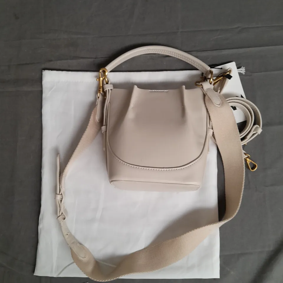 ZARA SMALL PU HANDBAG IN IVORY 
