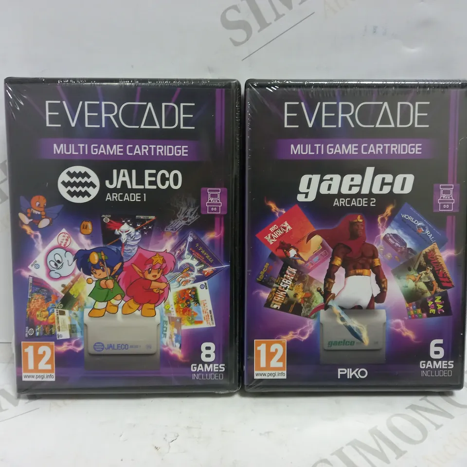 LOT OF 2 EVERCADE MULTI GAME CARTRIDGES
