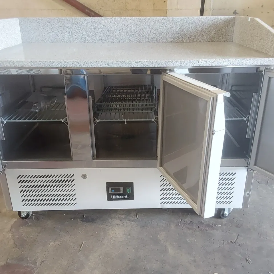 BLIZZARD BCC3PZBAXX COMMERCIAL 3 DOOR PIZZA PREP TABLE