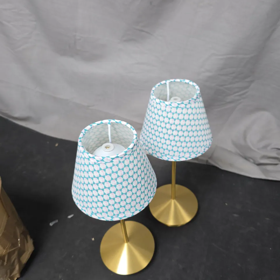 HOME STORIES SET OF TWO 2 IN 1 LAMPS WITH REMOVABLE LAMPSHADE
