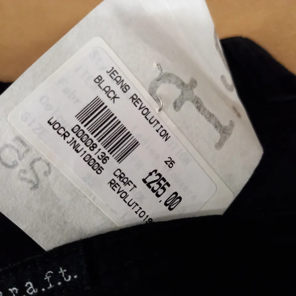 BRAND NEW CRAFT REVOLUTION BLACK JEANS - 25