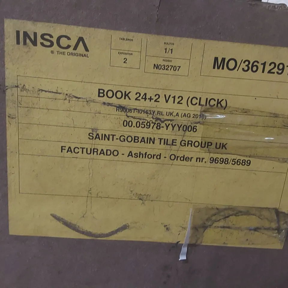 PALLET CONTAINING COMMERCIAL BOOKCASE UNIT PARTS