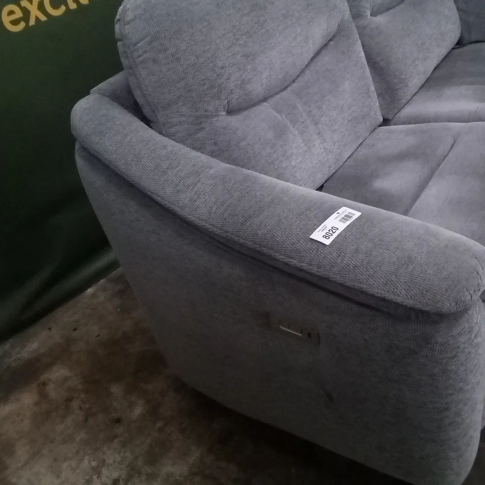 DESIGNER G PLAN MADE JACKSON HERON MIST ELECTRIC RECLINING TWO SEATER SOFA