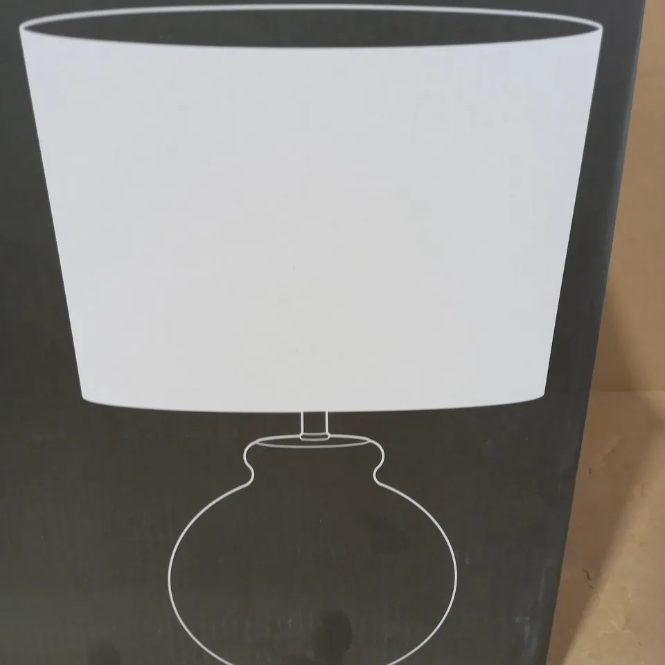 JOHN LEWIS ETTIE POLYSILK SHADE GLASS BASE TABLE LAMP 