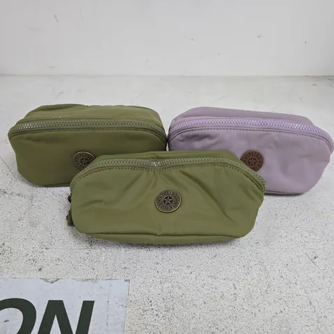 SET OF 3 ASSORTED KIPLING MIRKO POUCHES