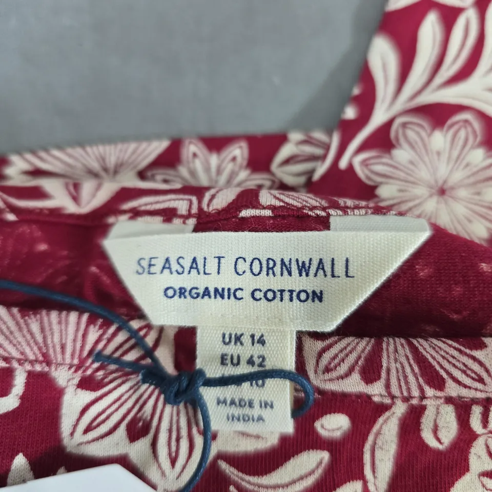 SEASALT CORNWALL FLORAL PRINT ORGANIC COTTON (UK 14) WOMEN'S PAJAMAS 