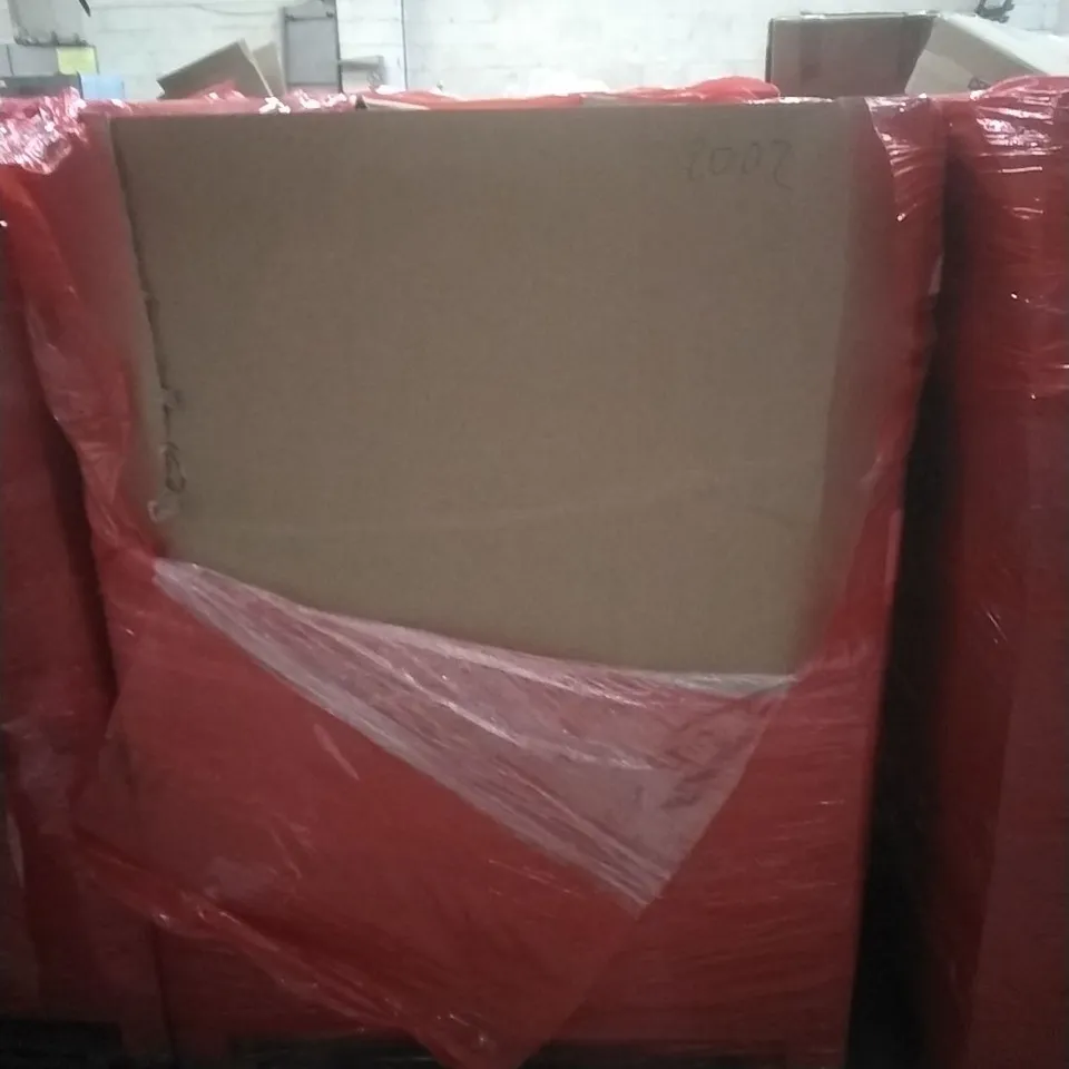PALLET OF ASSORTED HOUSEHOLD GOODS AND PRODUCTS TO INCLUDE; FITNESS TRAMPOLINE, SHOWER SET, BOXED FURNITURE ETC