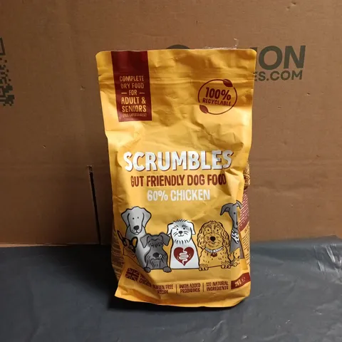 SCUMBLES GUT FRIENDLY DOG FOOD 60% CHICKEN 2KG GLUTEN FREE