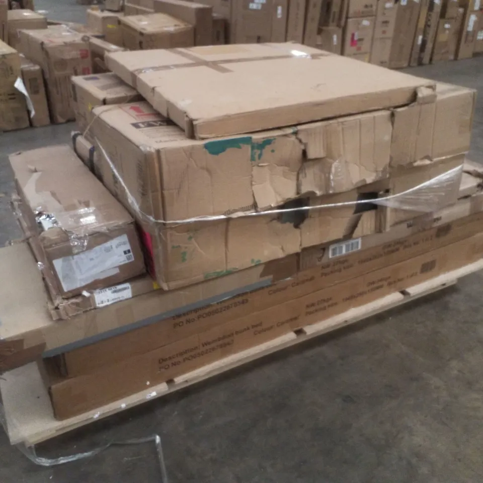 PALLET CONTAINING ASSORTED INCOMPLETE FLATPACK FURNITURE PARTS